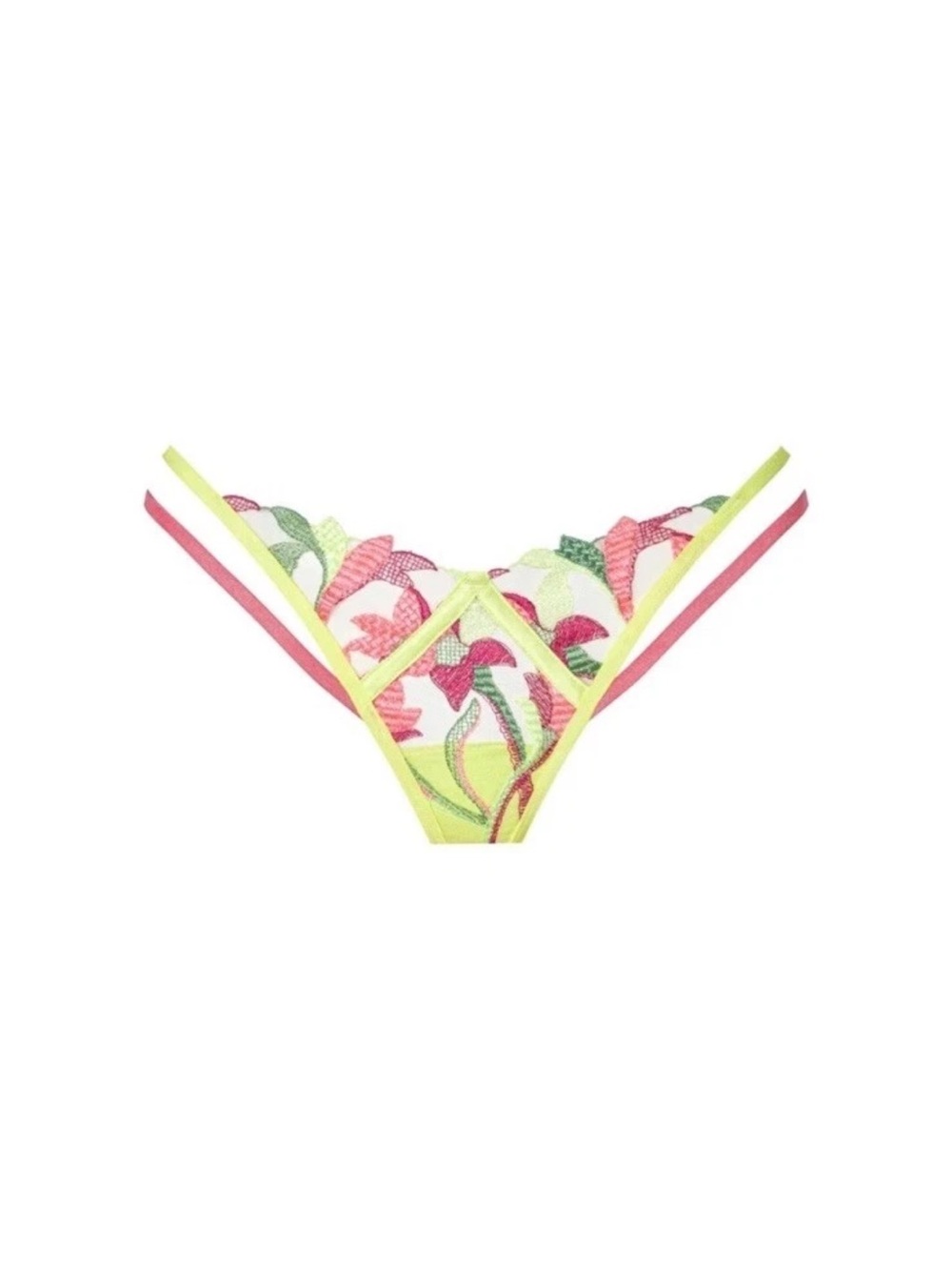 Victorias Secret For Love And Lemons Petunia Strappy Thong Size XS